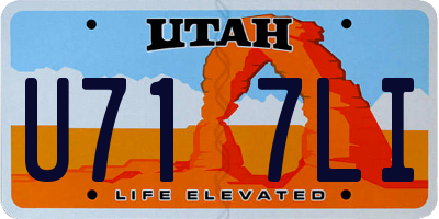 UT license plate U717LI