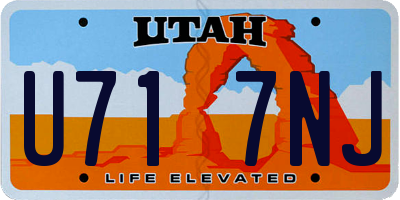 UT license plate U717NJ