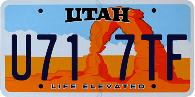 UT license plate U717TF