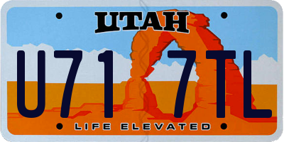 UT license plate U717TL