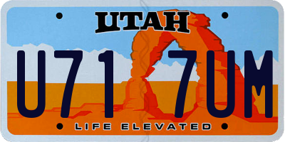 UT license plate U717UM