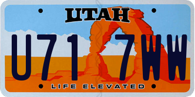 UT license plate U717WW