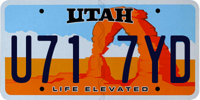 UT license plate U717YD