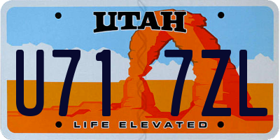 UT license plate U717ZL