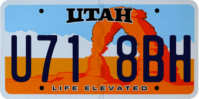 UT license plate U718BH