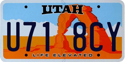 UT license plate U718CY