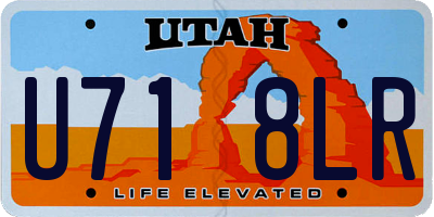 UT license plate U718LR