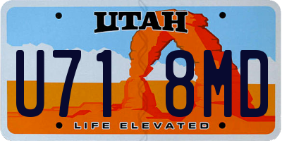 UT license plate U718MD