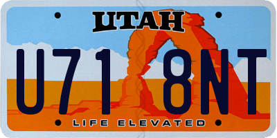 UT license plate U718NT