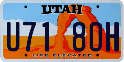 UT license plate U718OH