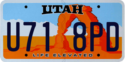 UT license plate U718PD