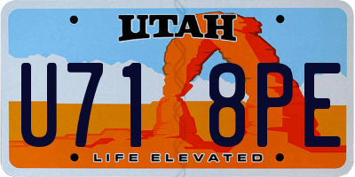 UT license plate U718PE