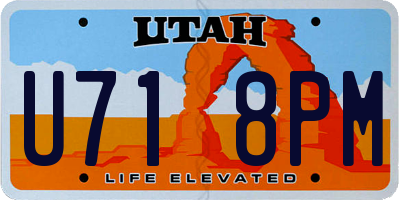 UT license plate U718PM