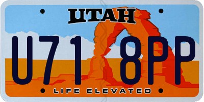 UT license plate U718PP