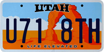 UT license plate U718TH