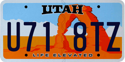 UT license plate U718TZ