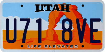 UT license plate U718VE