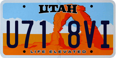 UT license plate U718VI