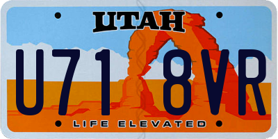 UT license plate U718VR
