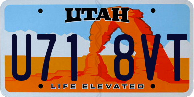 UT license plate U718VT