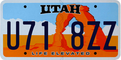UT license plate U718ZZ