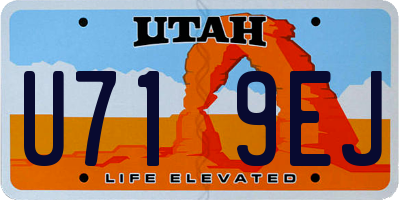 UT license plate U719EJ