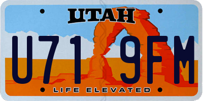 UT license plate U719FM