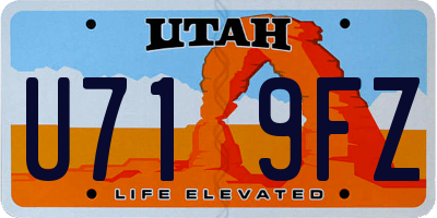 UT license plate U719FZ