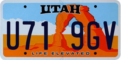 UT license plate U719GV