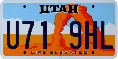 UT license plate U719HL