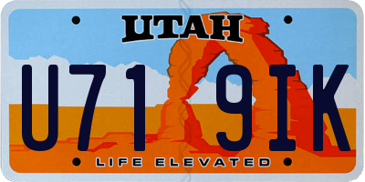 UT license plate U719IK
