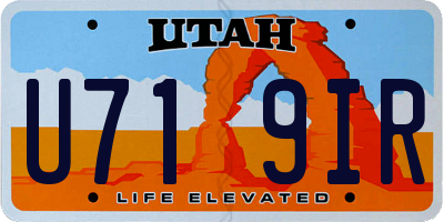 UT license plate U719IR