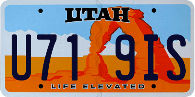 UT license plate U719IS