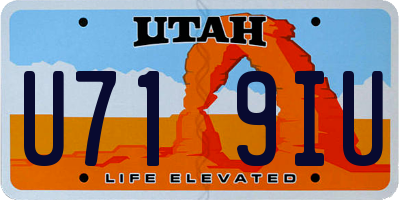 UT license plate U719IU