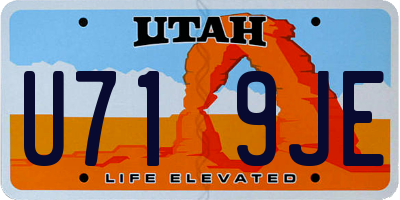 UT license plate U719JE