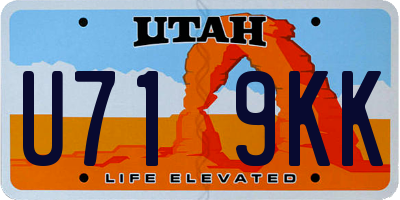 UT license plate U719KK