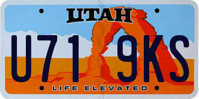 UT license plate U719KS