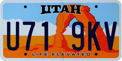 UT license plate U719KV
