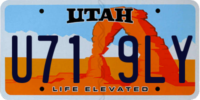 UT license plate U719LY