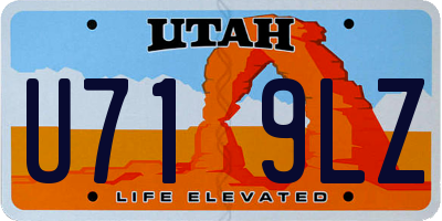 UT license plate U719LZ