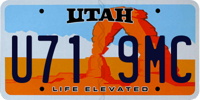 UT license plate U719MC