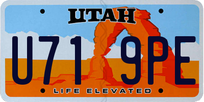 UT license plate U719PE
