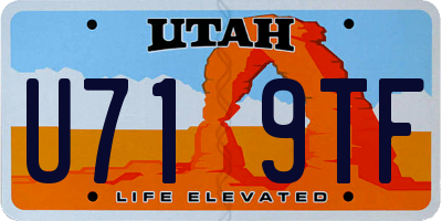 UT license plate U719TF
