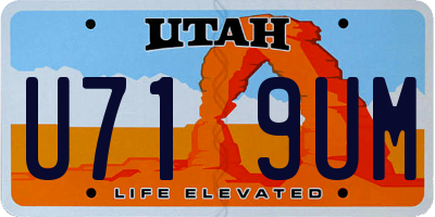 UT license plate U719UM