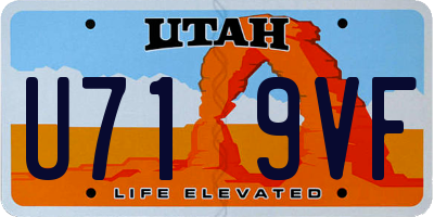UT license plate U719VF