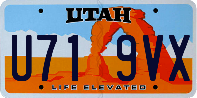 UT license plate U719VX