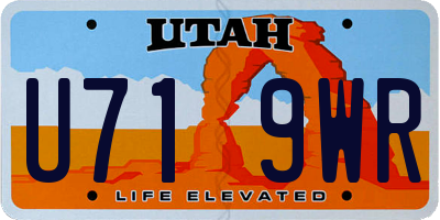 UT license plate U719WR