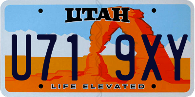 UT license plate U719XY