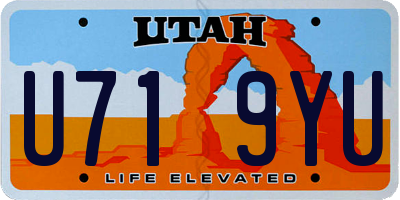 UT license plate U719YU
