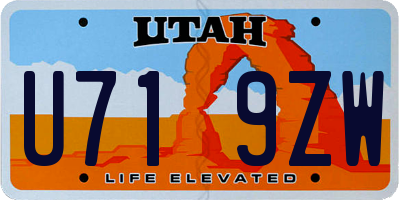 UT license plate U719ZW